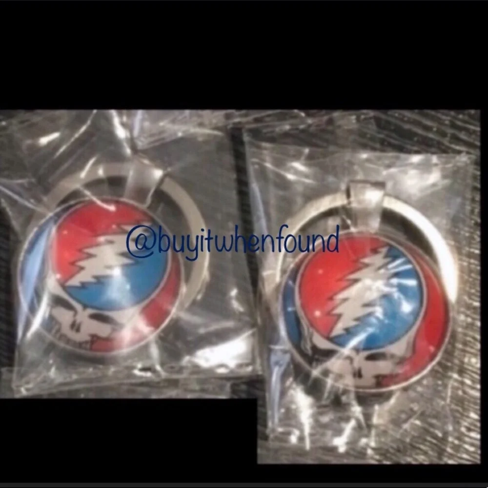 M GRATEFUL DEAD Steal Your Face SYF Keychain CUSTOM MADE BUYITWHENFOUND